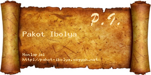 Pakot Ibolya névjegykártya